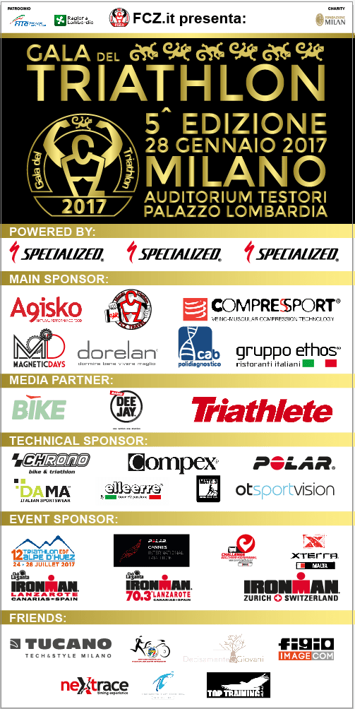 Locandina Gala del Triathlon 2017