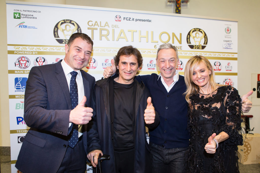 Antonio Rossi, Alex Zanardi, Linus, Justine Mattera, i super ospiti del Gala del Triathlon 2018